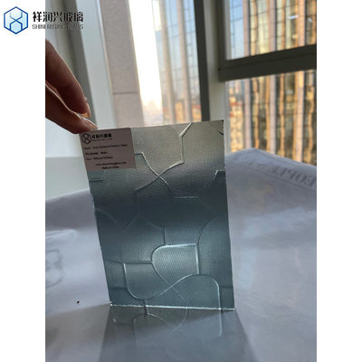 Rain Dots Pattern Style 3-8mm Grey Map Patterned Figured Glass with Customization