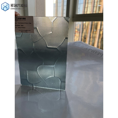 Rain Dots Pattern Style 3-8mm Grey Map Patterned Figured Glass with Customization