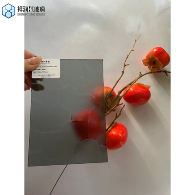 Rain Dots Pattern Style 3-8mm Grey Map Patterned Figured Glass with Customization