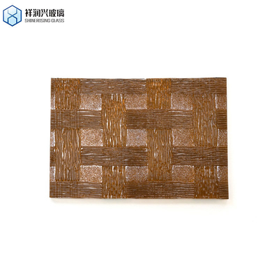 6mm 5mm Grey Bronze Moru Patterned Glass Sheet with Float Glass Mohs Hardness 8