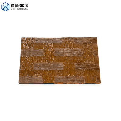 Flat Polished Edge Modern Style Morgon Patterned Bronze Patterned Glass for Cathedral 5