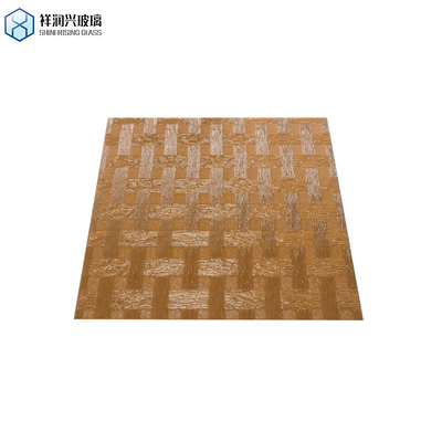 Flat Polished Edge Modern Style Morgon Patterned Bronze Patterned Glass for Cathedral 5