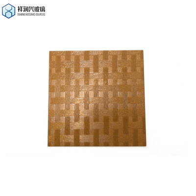 Flat Polished Edge Modern Style Morgon Patterned Bronze Patterned Glass for Cathedral 5
