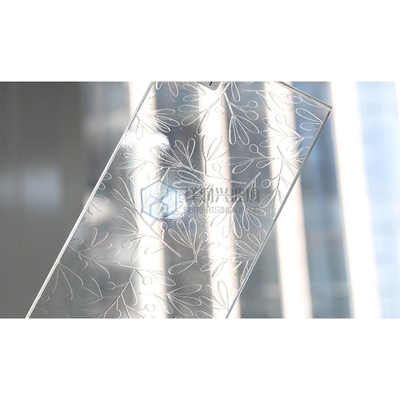 Flat Customized Patterned Glass for Door and Window Glass Bathroom Glass Partitions