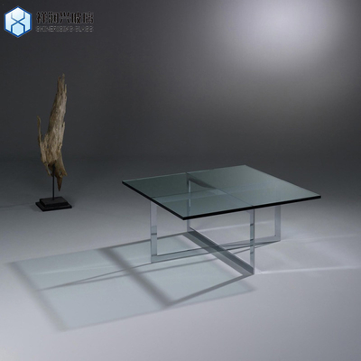 Custom 0.2-10mm Thickness Flat Tempered Glass Panel with Flat Polished Edge Work