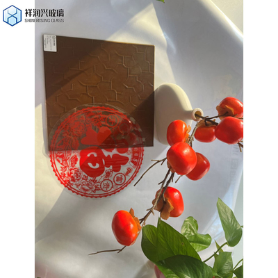 3mm 4mm 5mm 6mm Colored Textured Ultra Clear Patterned Glass Rain-B with Solid Color