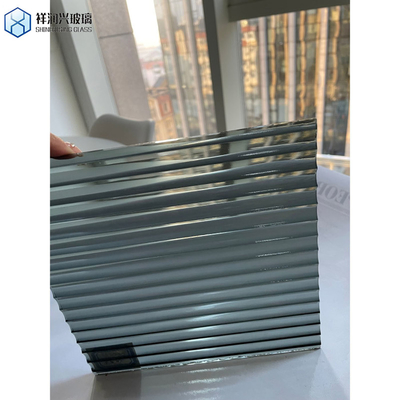 8 Mohs Hardness Kiln Fused Slump Texture Pattern Glass for Curtain Wall Balustrade