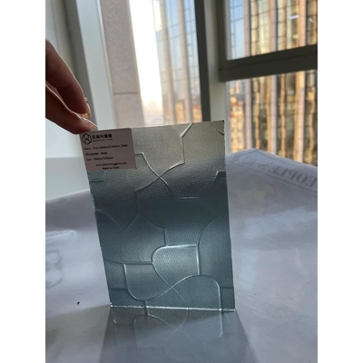 Art Decorative Safety Fluted Pattern Texture Interlayer Custom Wired Laminated Mesh Glass