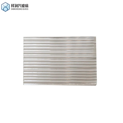 Solid Structure Figured Glass for Interior Design in Laminated Construction Pattern