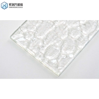 Solid Structure Figured Glass for Interior Design in Laminated Construction Pattern