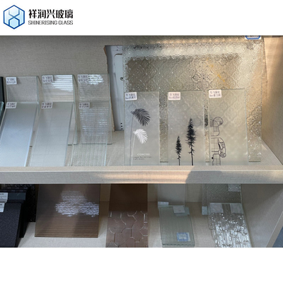 Solid Structure Figured Glass for Interior Design in Laminated Construction Pattern