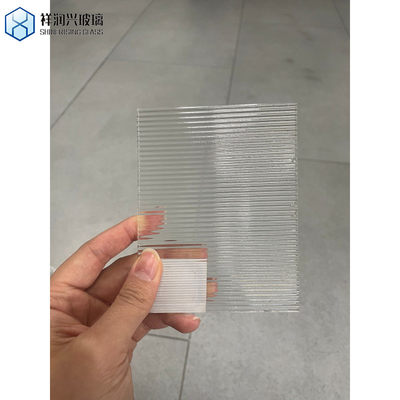 Flat Polished 5mm Aqualite Patterned Glass Grain Net Traingless Irregular Squares Hishicross