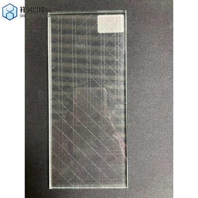 Flat Polished 5mm Aqualite Patterned Glass Grain Net Traingless Irregular Squares Hishicross