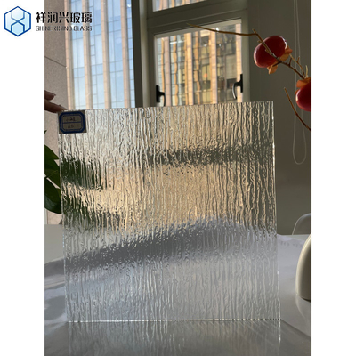 Partition Rolled Glass Low Iron Round Groove Ribbed Glass Fluted Patterned Glass for 5