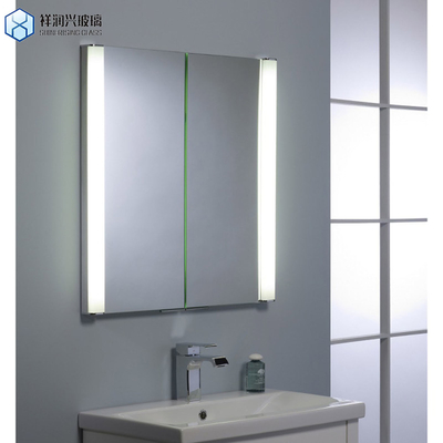 Plain Wall Aluminum Mirror Glass in Silver Finish Sheet Glass with Flat Polished Edge Work