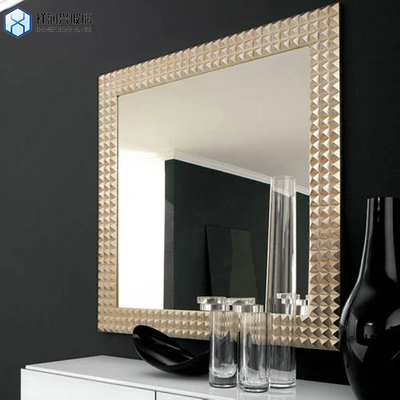 Plain Wall Aluminum Mirror Glass in Silver Finish Sheet Glass with Flat Polished Edge Work