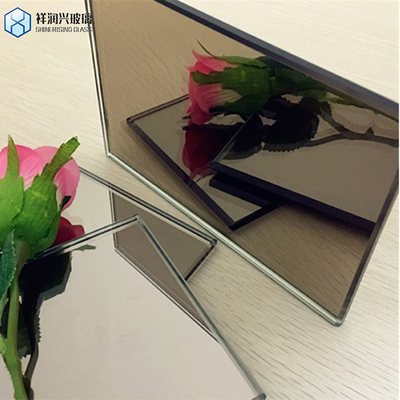 Plain Wall Aluminum Mirror Glass in Silver Finish Sheet Glass with Flat Polished Edge Work