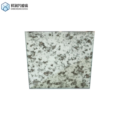 Customized Size D5 5mm Golden Antique Glass Mirror Tiles with Flat Edge ISO Certified