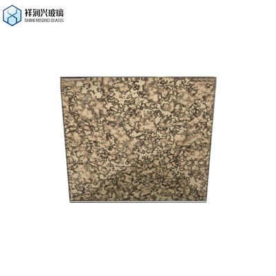 5 Pattern Decoration Bathroom Wall Silver Antique Glass Mirror Sheet Customized Size