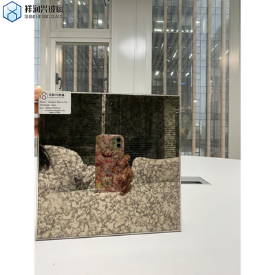Decorative Mirror with Vintage Style Building Stained Mirror and Flat Polished Edge