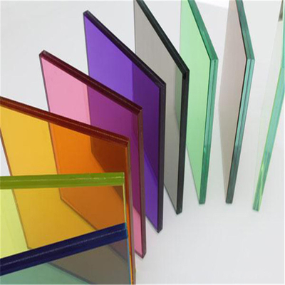 Solid Grey Green Reflective Glass Sheet for Customized Decorative Design Projects