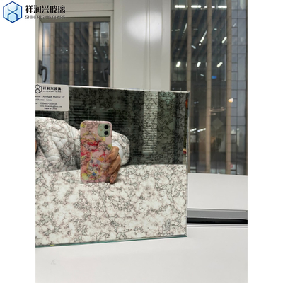 Insulated Glass Stained Beveled Mirror Subway Tile in Silver Finish for Wall Cladding