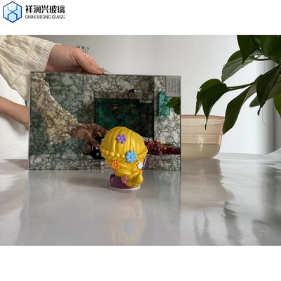 Customized Art Decorative Frameless Antique Glass Mirror Sheet with Customized Design