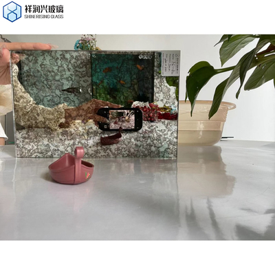 Silver Finish Retro Modern Custom Beveled Antique Mirror Tiles for Classical Wall Art