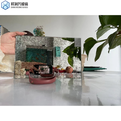 Silver Finish Antique Mirror Cutting and Edging Processing