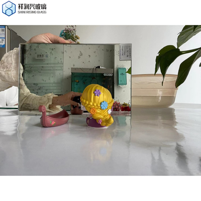 Decorative Wall Mirror for Doors Wardrobe Cutting Edging Drilling Tempering ISO Certified