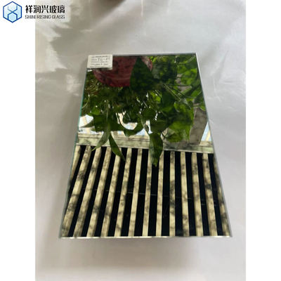 Flat Polished Edge Work Silver Smoky Bevel Antique Mirror Glass for Hotel Competitive
