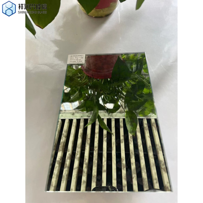 Flat Polished Edge Work Silver Smoky Bevel Antique Mirror Glass for Hotel Competitive