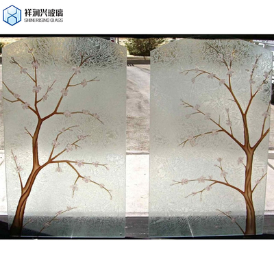 Bronze Muru Pattern Glass Fluted Textured Reed Pattern Glass Decorative Engraved Tempered Glass