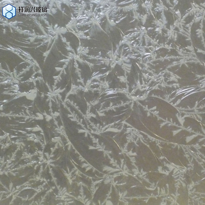 3-4mm Design Temperable Titanium Ice Flower Acid Etched Glass Standard GB15763.2-2005