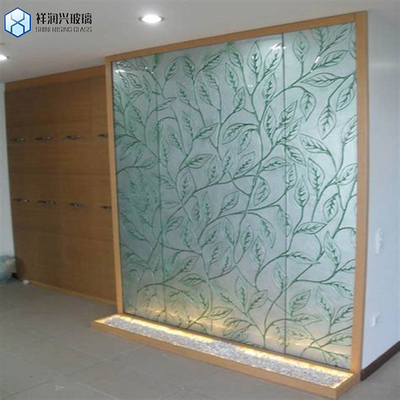 3mm-19mm Thickness Flat Tempered Glass Ice Flower Pattern Door for Building Decoration