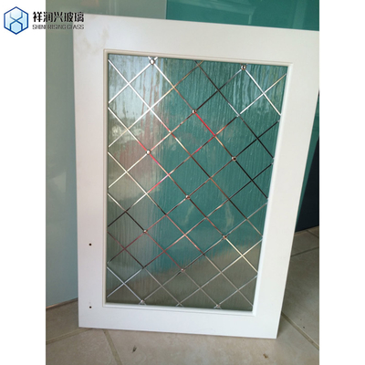 3mm-19mm Thickness Flat Tempered Glass Ice Flower Pattern Door for Building Decoration