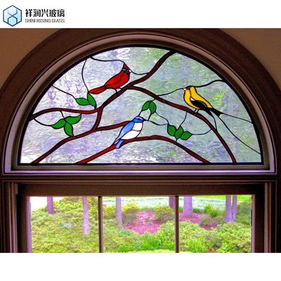 Home Decorative Architectural 3-6mm Multi Patterns Shapes Tinted Tempered Glass Panel