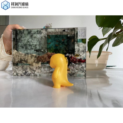 Classical Antique Mirror Glass for Interior Wall Decoration in Amusement Rectangle Style