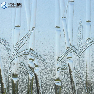 Moru Patterned Glass Gold Grey Color Tinted Moru Reeded Fluted Obscured Glass with Customization