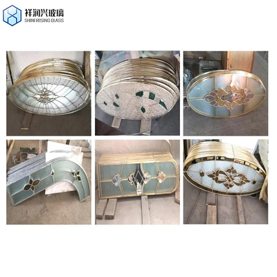 Moru Patterned Glass Gold Grey Color Tinted Moru Reeded Fluted Obscured Glass with Customization