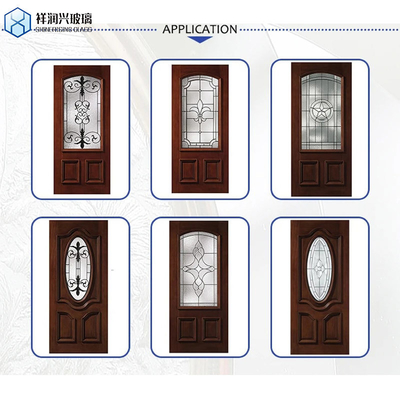 3mm-19mm Thickness of Curve Tempered Glass for Window Deep Acid Etched Glass Patterns