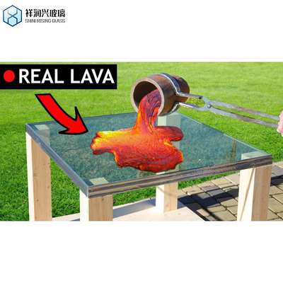 Customized Request Flat Polished Edge Tempered Borosilicate Glass for Fireplace