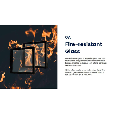 1830*2440/2140*3300/2440*3660 High Temperature Resistant Ceramic Fireplace Glass Doors