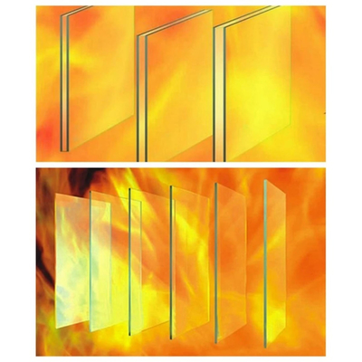 1830*2440/2140*3300/2440*3660 High Temperature Resistant Ceramic Fireplace Glass Doors