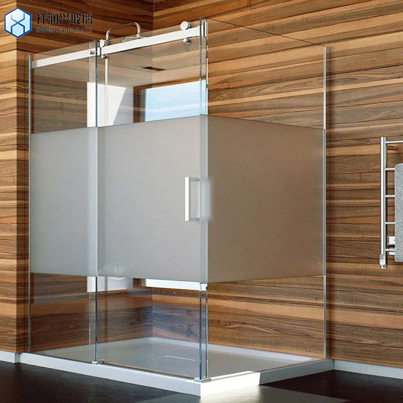 Modern Minimalist Bathroom Tempered Clear Glass Pivot Shower Door with CE Certificate