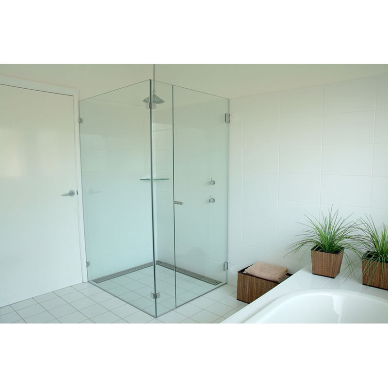 304 Stainless Steel Tempered Glass One Piece Door Shower Screen for Bathroom