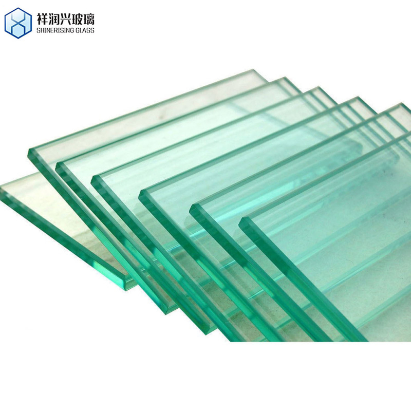 Flat Tempered Glass for Railing Partition Canopy Curtain Wall Double Low Iron Laminated