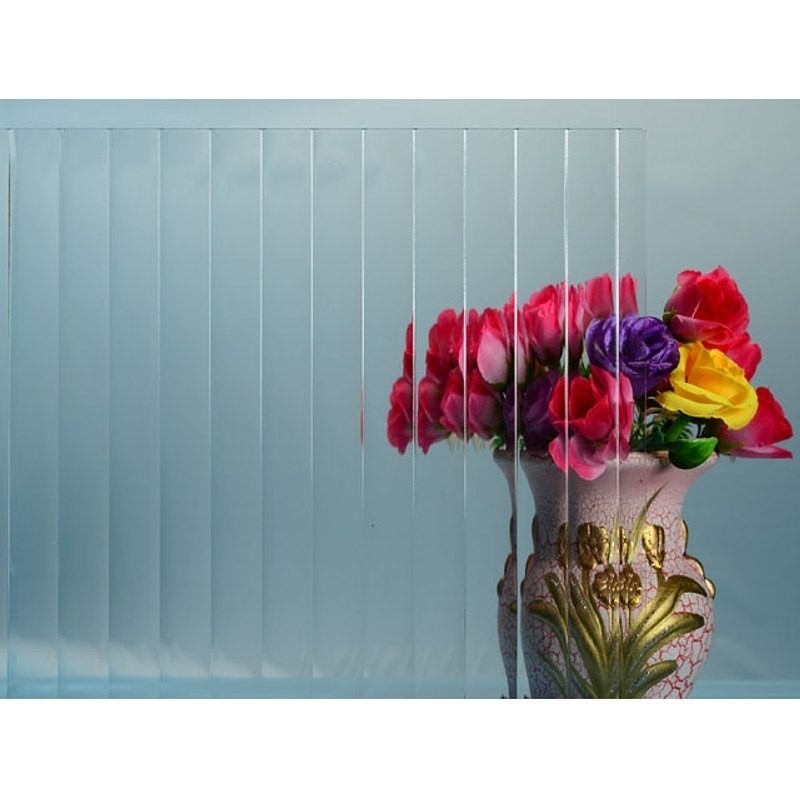 Glass Decorative Acid Etched Clear Pattern Frosted Glass 2134X3300mm Folded Unfolded