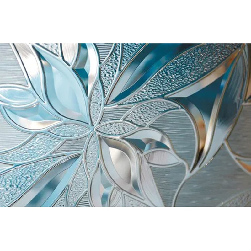 Pattern Glass for Door Window and Room Divider Painted Decorative Glass Clear Color