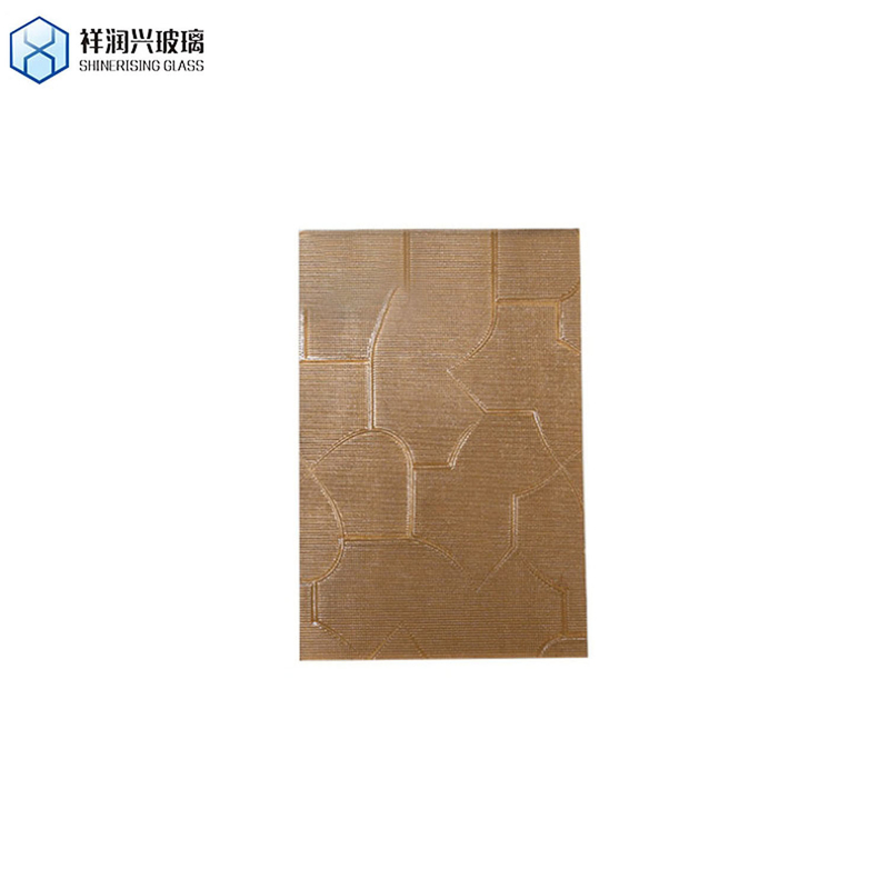 Shinerising Decorative Glass Glass 's Brown Embossed Glass with and 8 Mohs Hardness